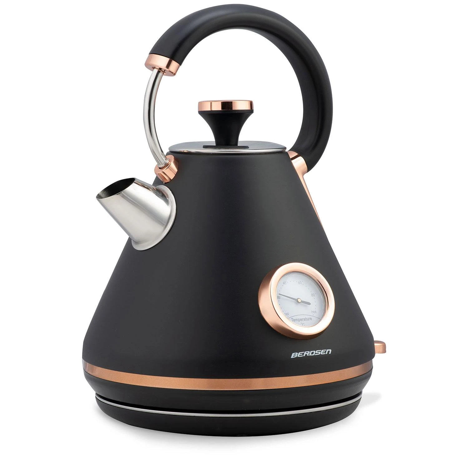 Berdsen Elektrinis virdulys su termometru 1,7 l BD-701 - juodas