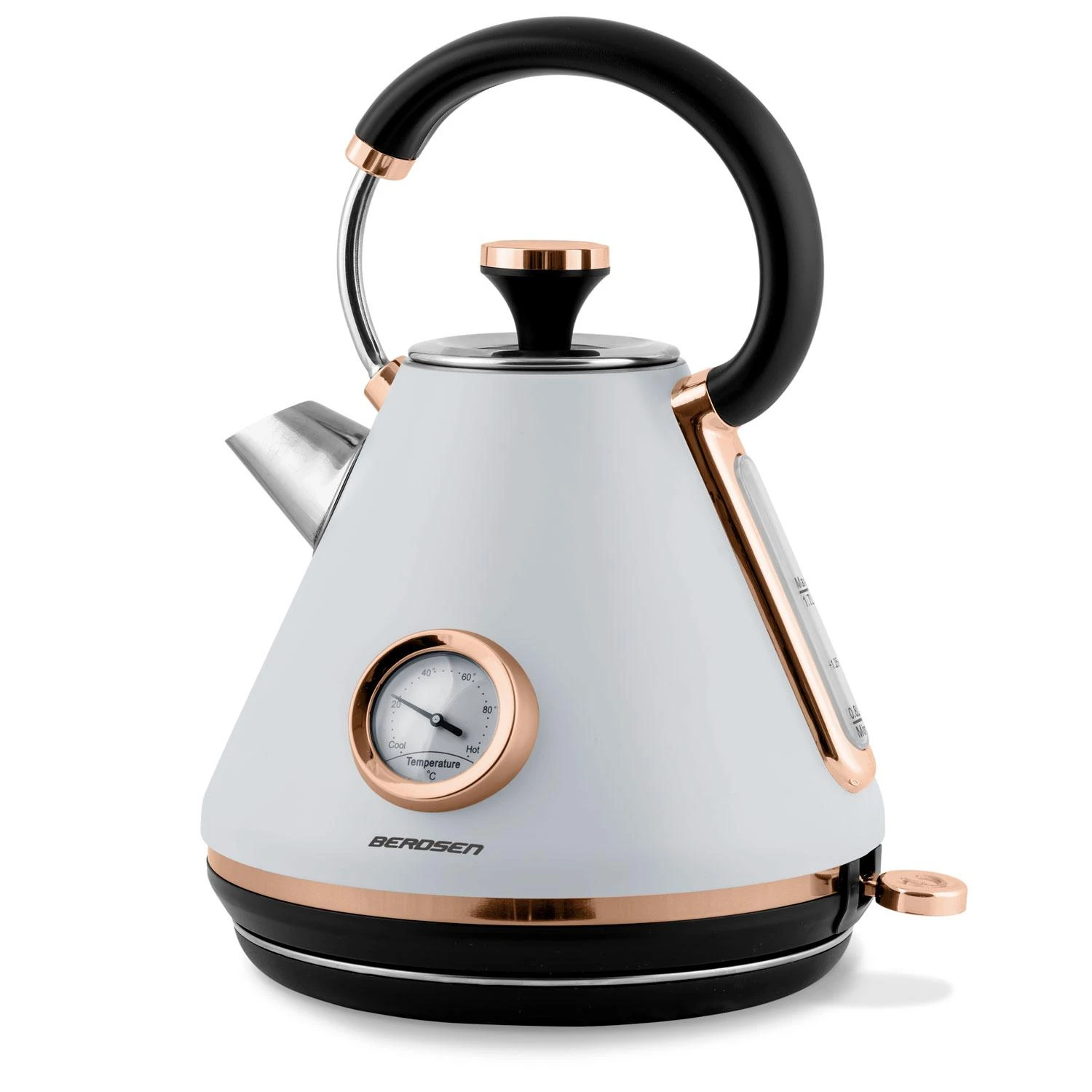 Berdsen Elektrinis virdulys su termometru 1,7 l BD-701 - pilkas