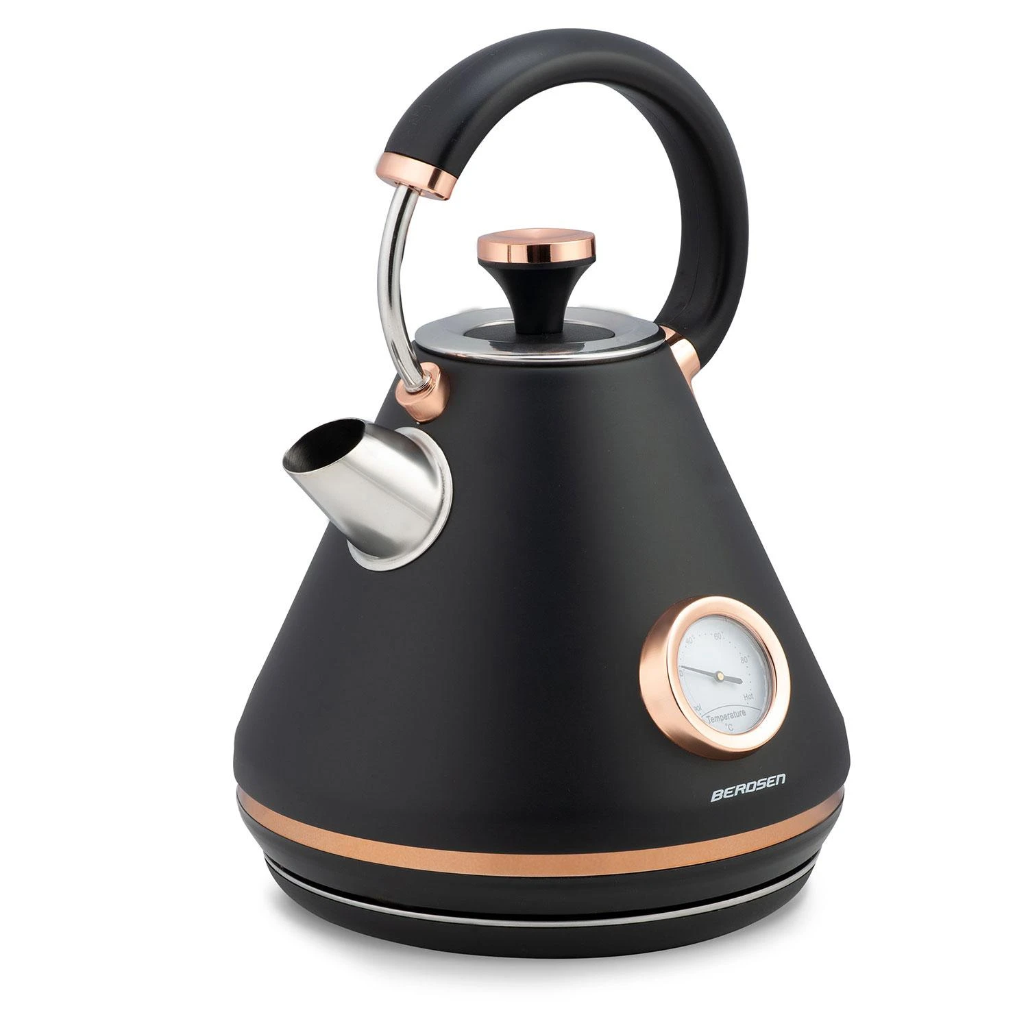 Berdsen Elektrinis virdulys su termometru 1,7 l BD-701 - juodas