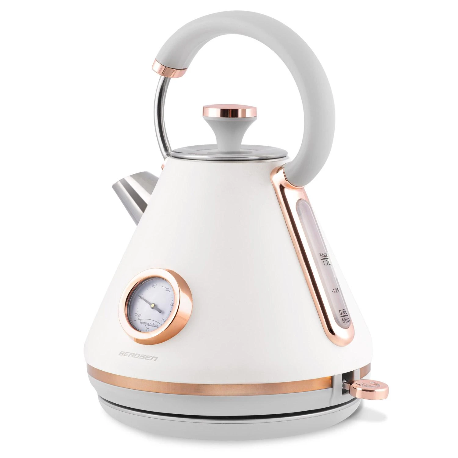Berdsen Elektrinis virdulys su termometru 1,7 l BD-701 - baltas