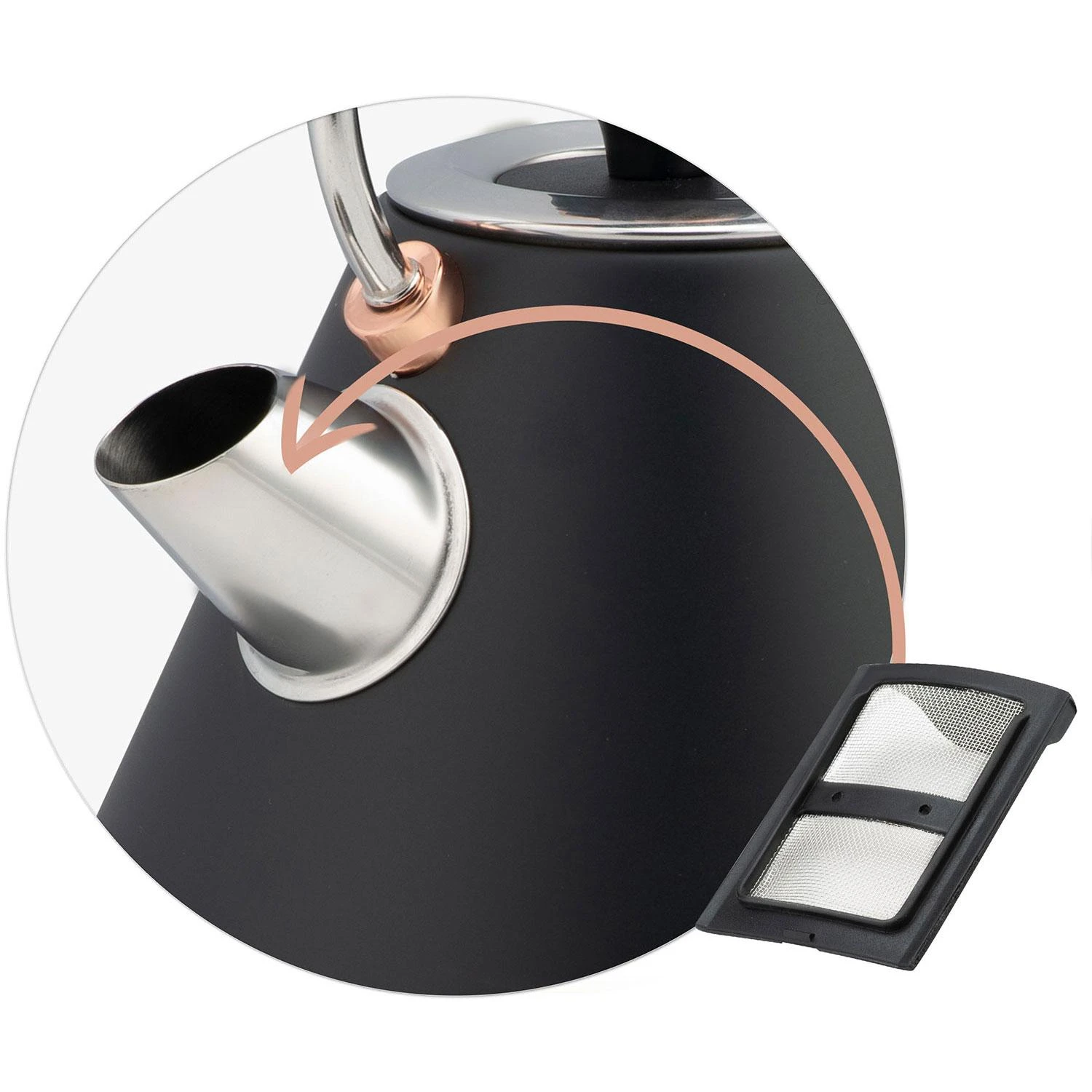 Berdsen Elektrinis virdulys su termometru 1,7 l BD-701 - juodas