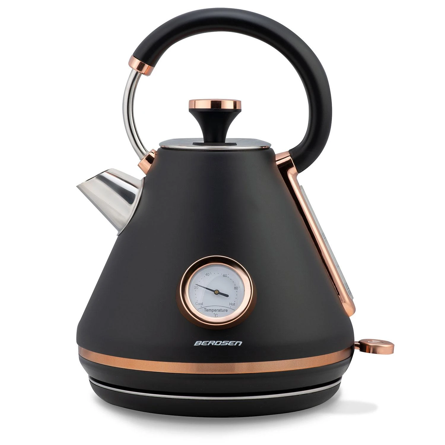 Berdsen Elektrinis virdulys su termometru 1,7 l BD-701 - juodas
