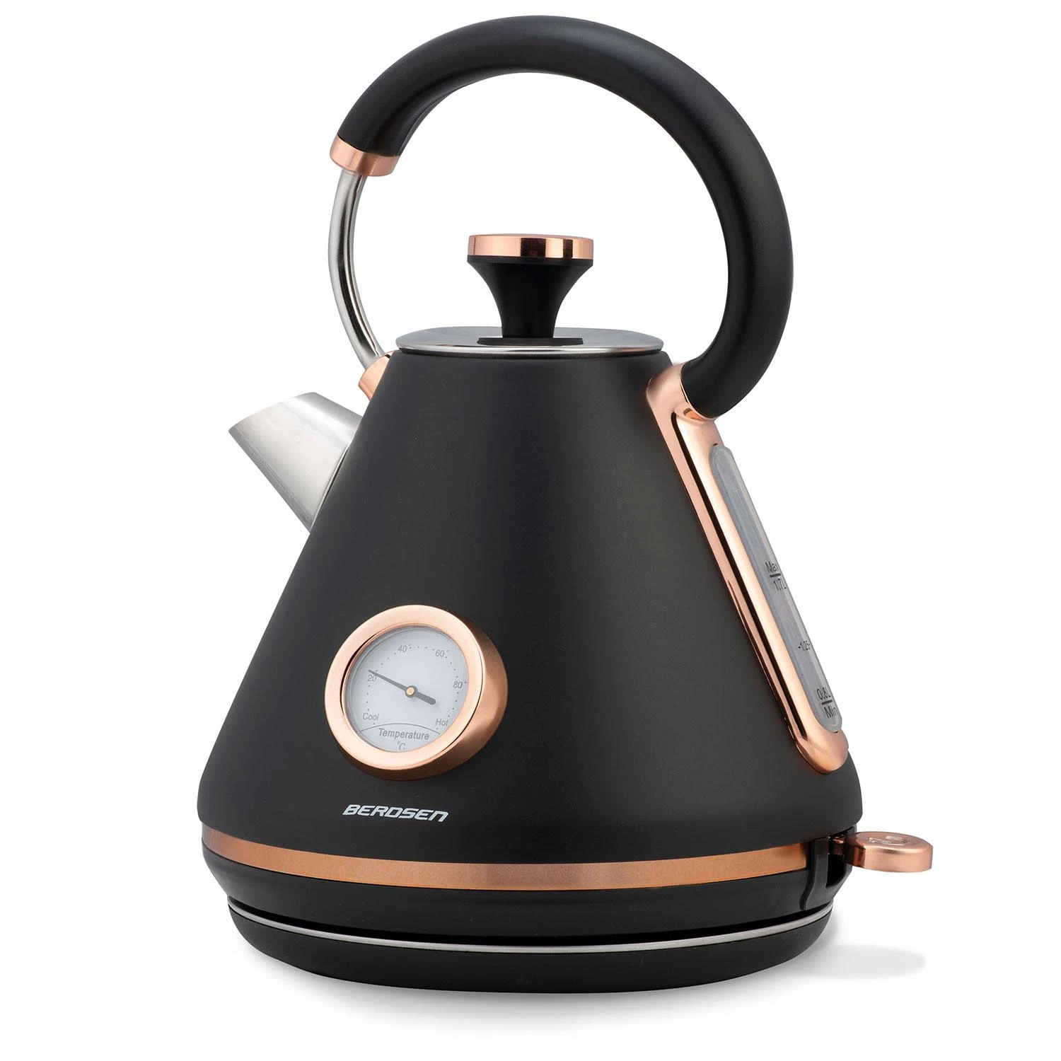 Berdsen Elektrinis virdulys su termometru 1,7 l BD-701 - juodas