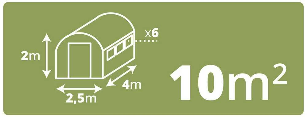 Folija sodo tuneliui 2,5x4m 10m2 Plonos