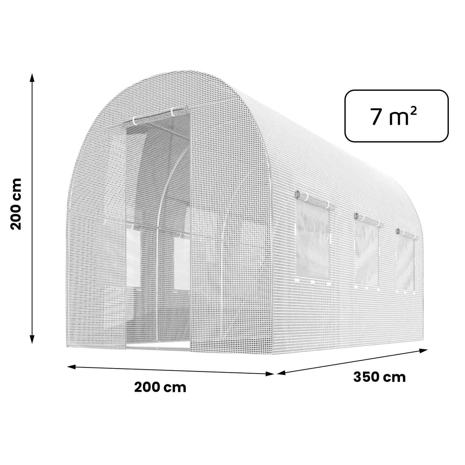 Sodo tunelio folija 2x3,5m (7m2) balta Plonos
