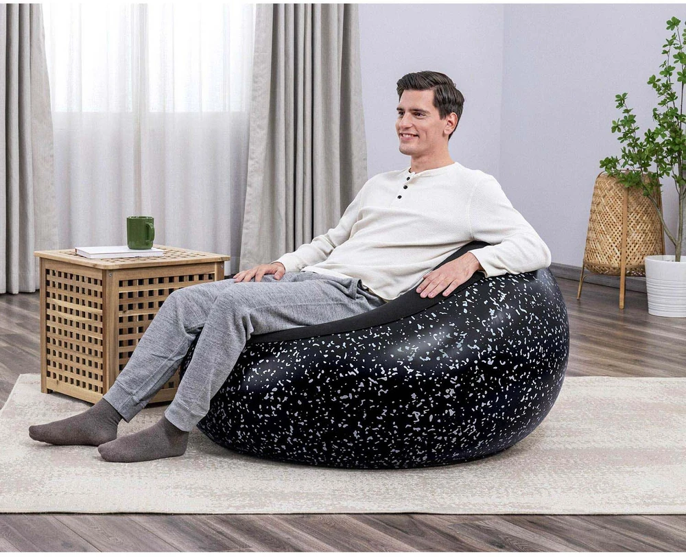 Pripučiamas krėslas Bestway, juodas, 116 cm x 116 cm x 66 cm
