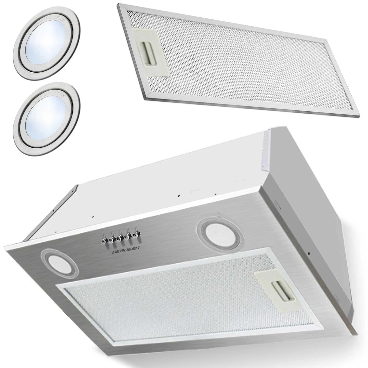Berdsen Virtuvinis gartraukis po spintelę 60 cm Inox BE-50