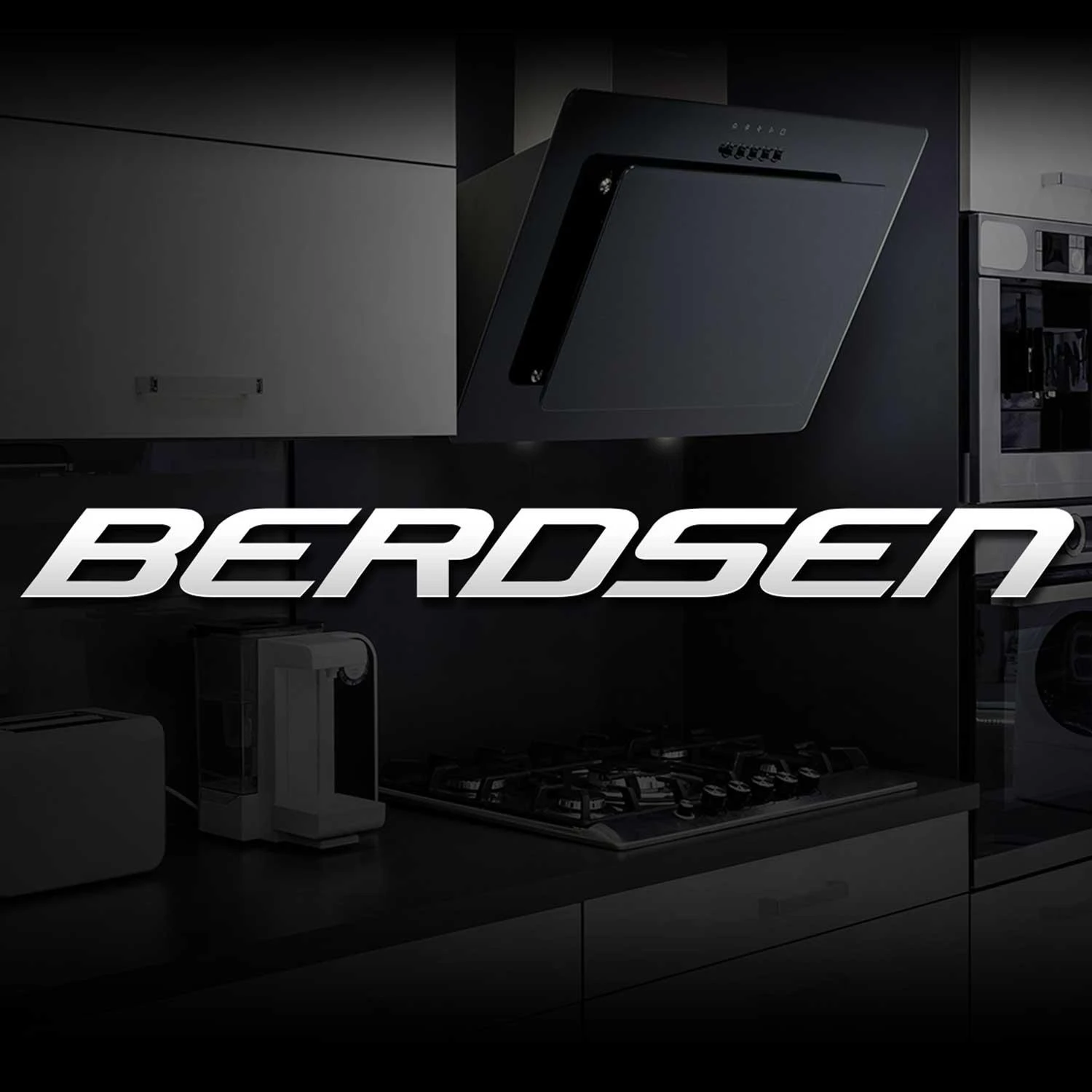 Berdsen Juodas 60 cm kamininis gartraukis Inox BT-209