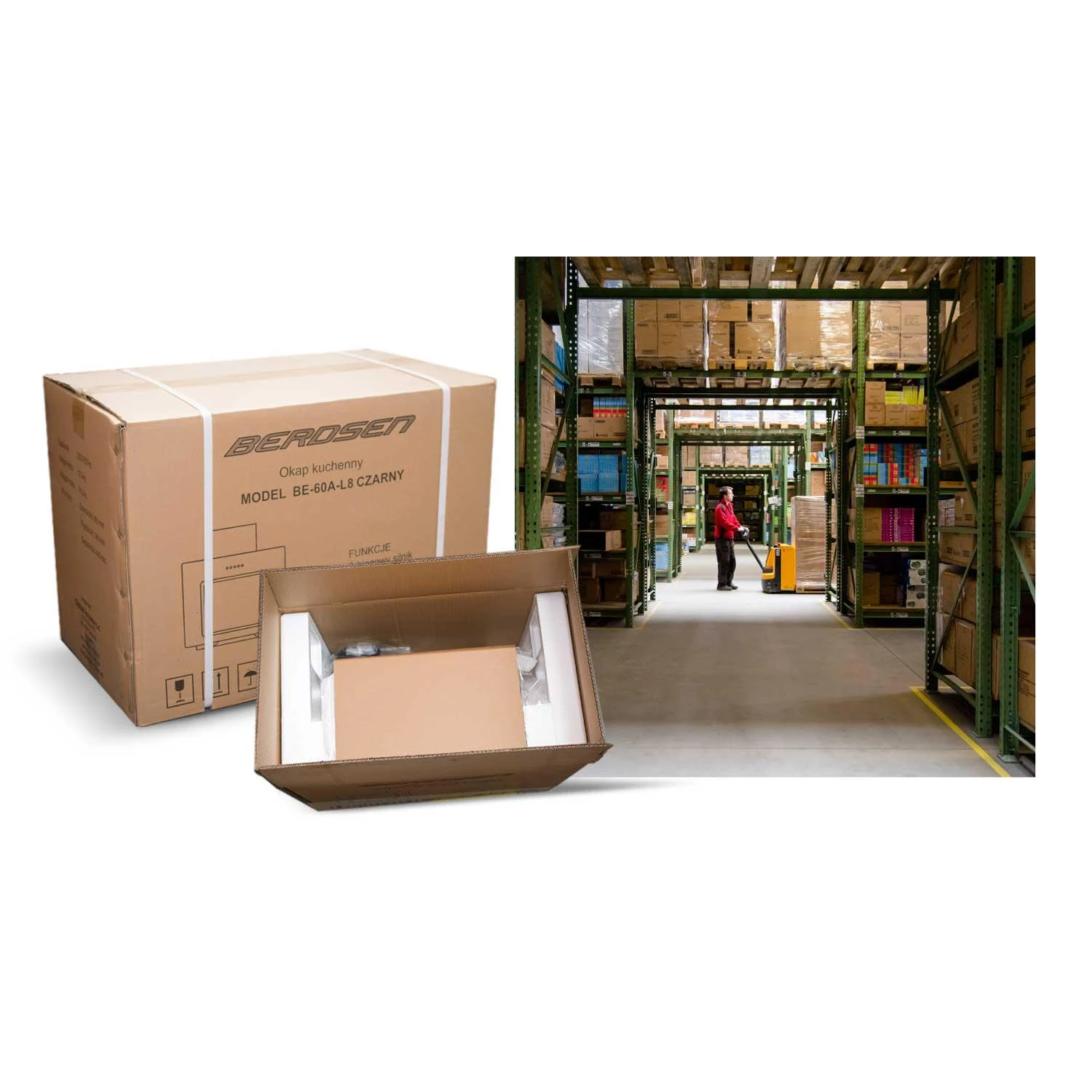 Berdsen Juodas 60 cm kamininis gartraukis Inox BT-209