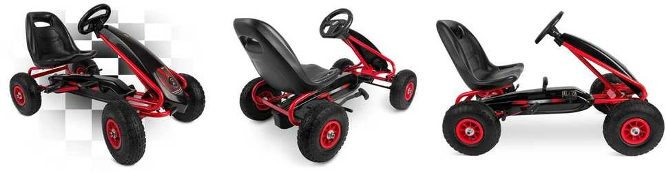 Vaikiškas pedalinis gokartas RK-590 raudonas
