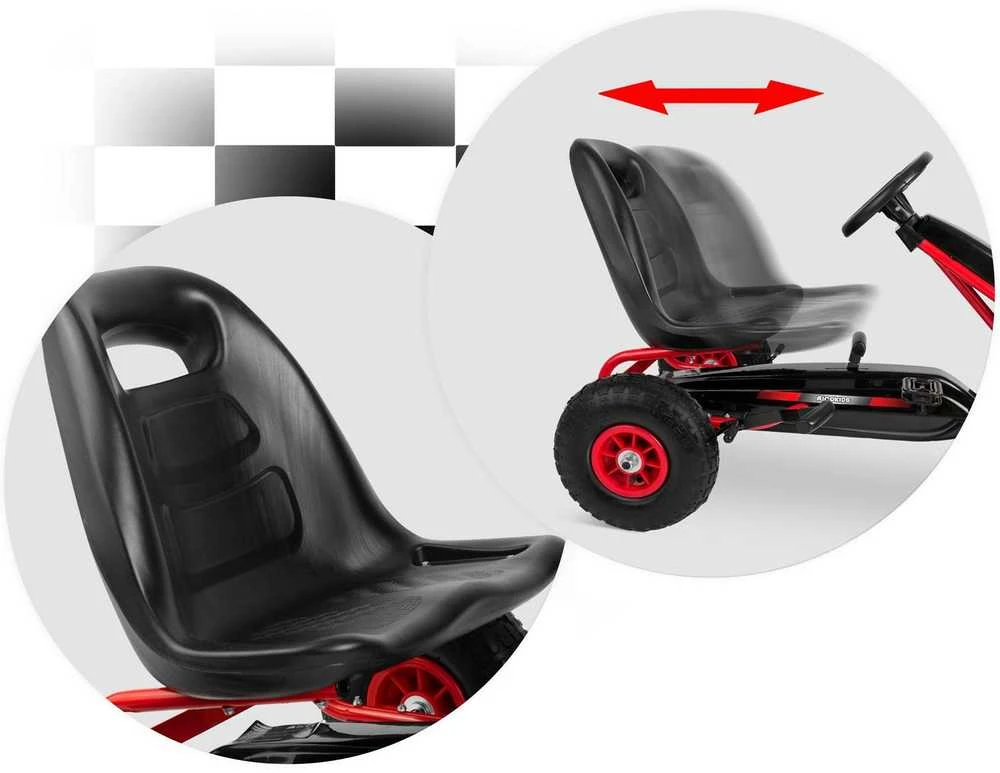 Vaikiškas pedalinis gokartas RK-590 raudonas