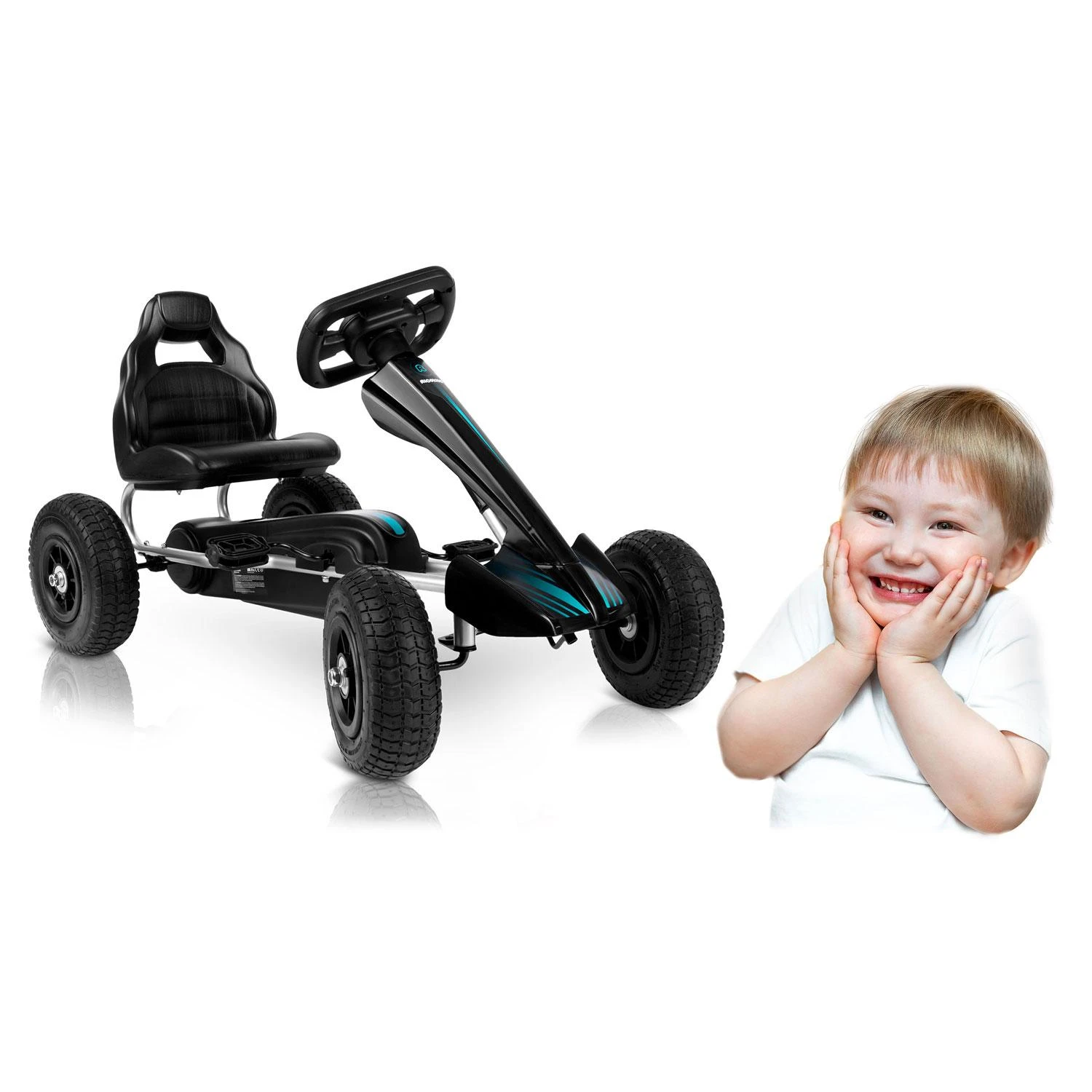 Vaikiškas pedalais minamas kartingas, Ricokids