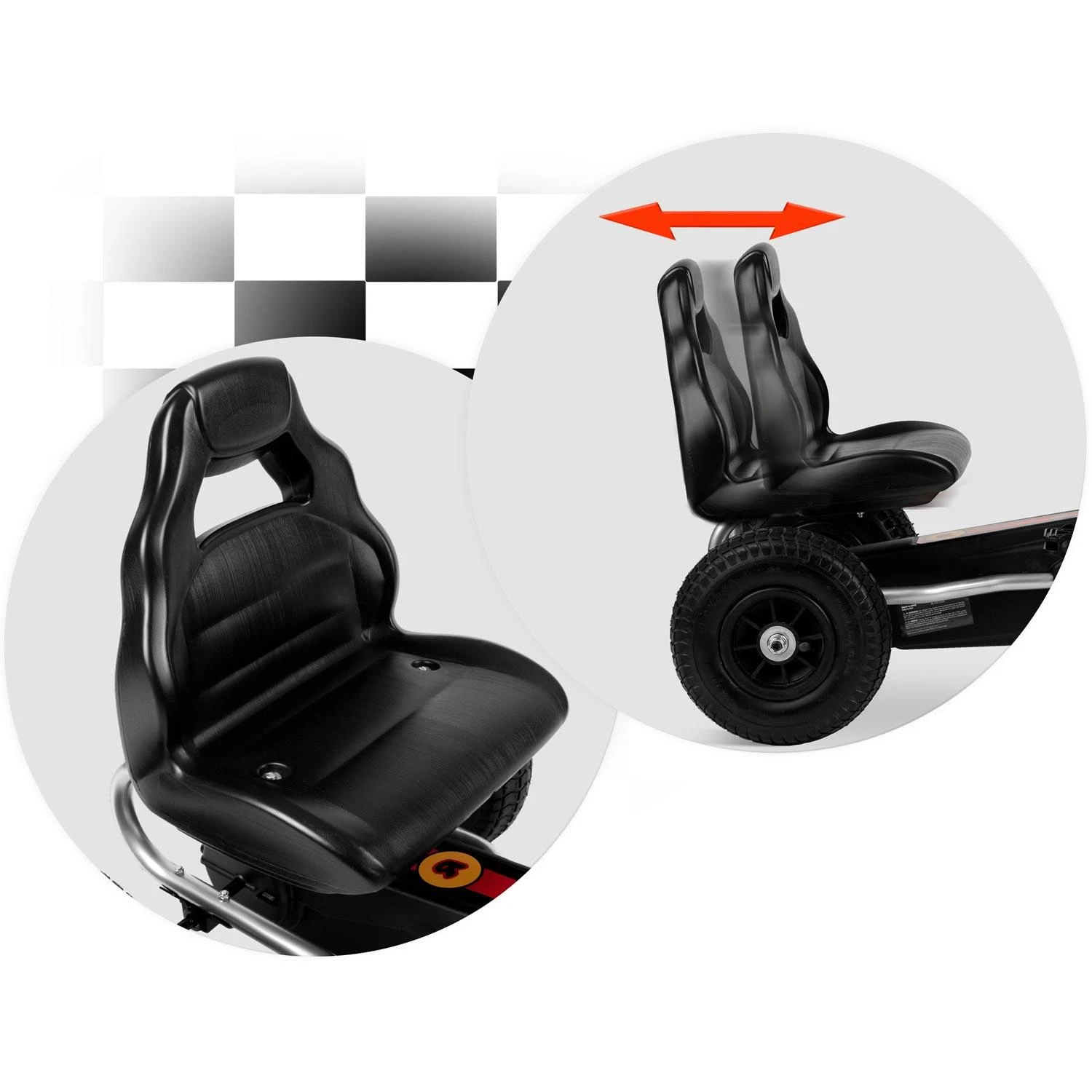 Vaikiškas pedalais minamas kartingas, Ricokids