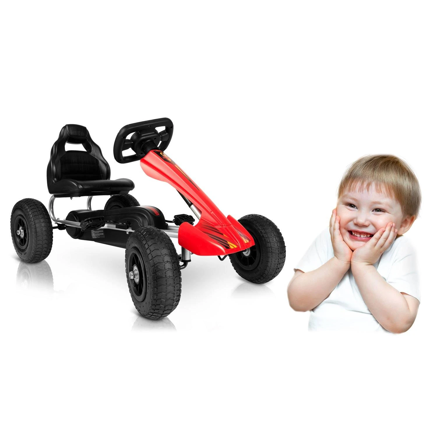Vaikiškas pedalais minamas kartingas, Ricokids