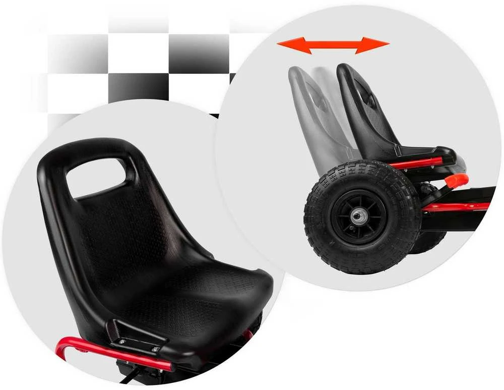 Vaikiškas pedalinis gokartas RK-593 raudonas
