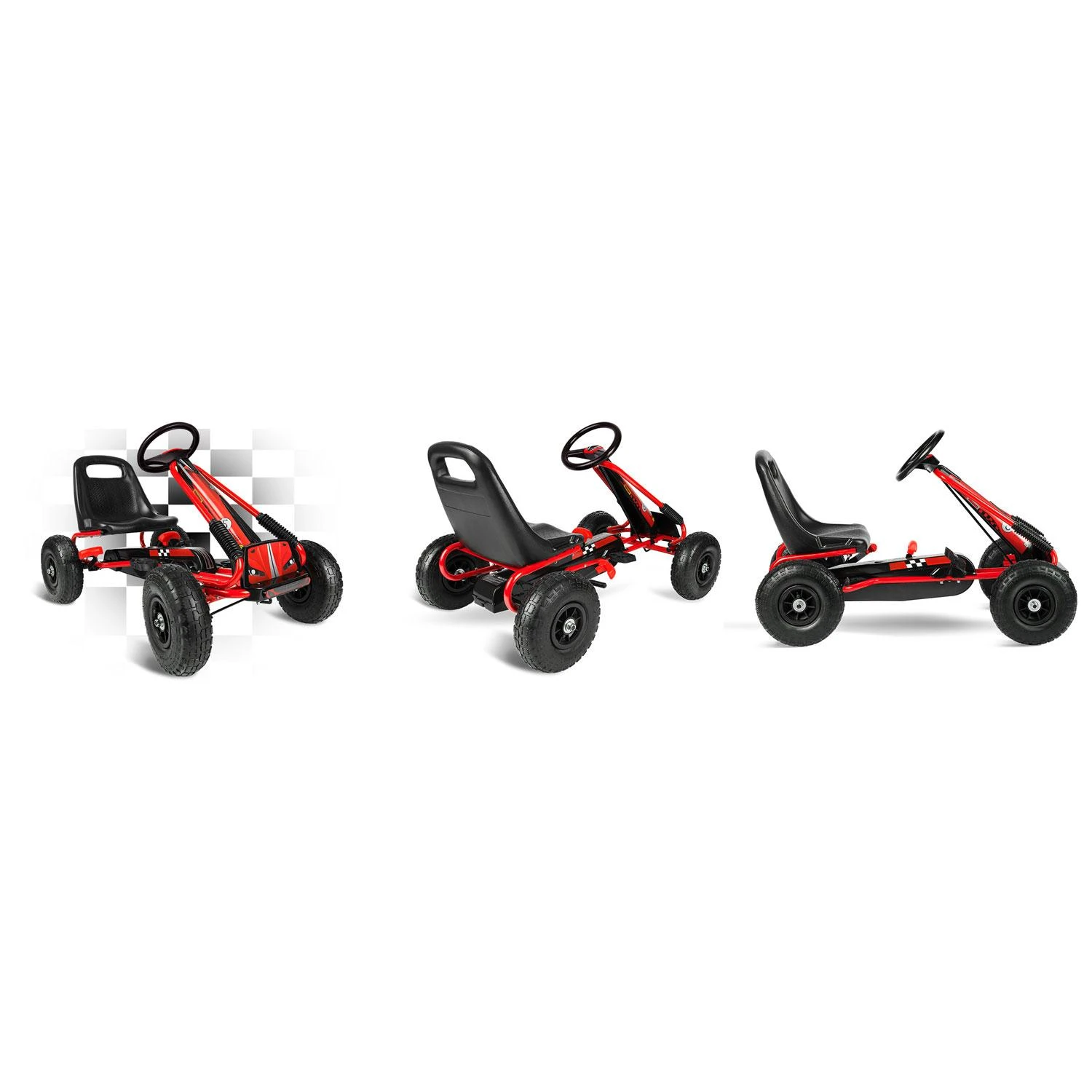 Ricokids Vaikiškas pedalinis gokartas RK-594 raudonas