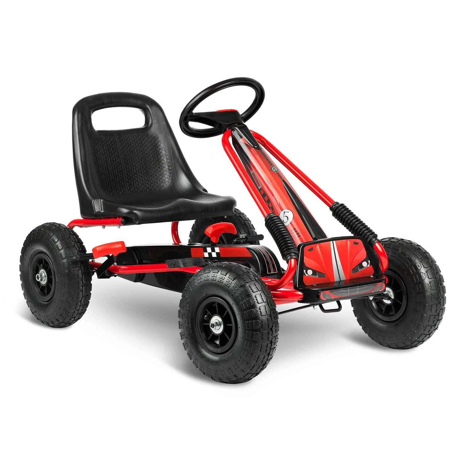 Ricokids Vaikiškas pedalinis gokartas RK-594 raudonas