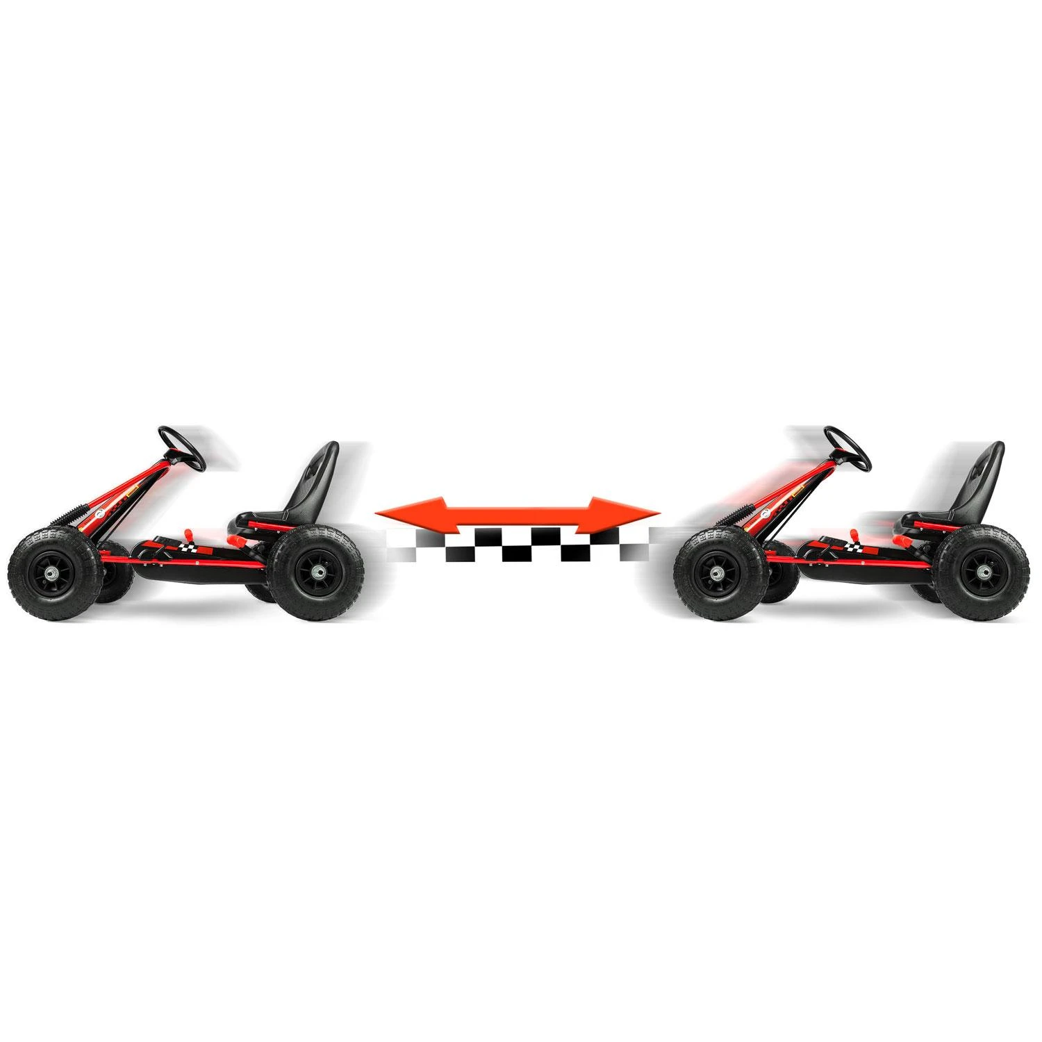 Ricokids Vaikiškas pedalinis gokartas RK-594 raudonas