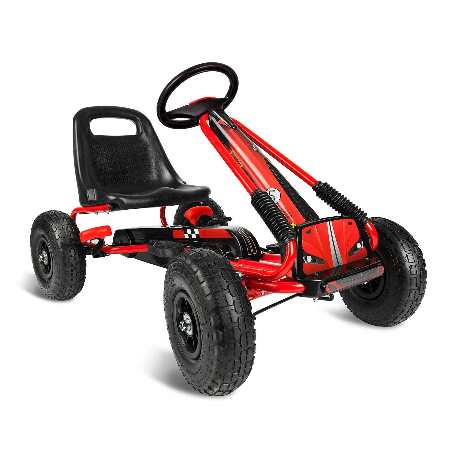 Ricokids Vaikiškas pedalinis gokartas RK-594 raudonas