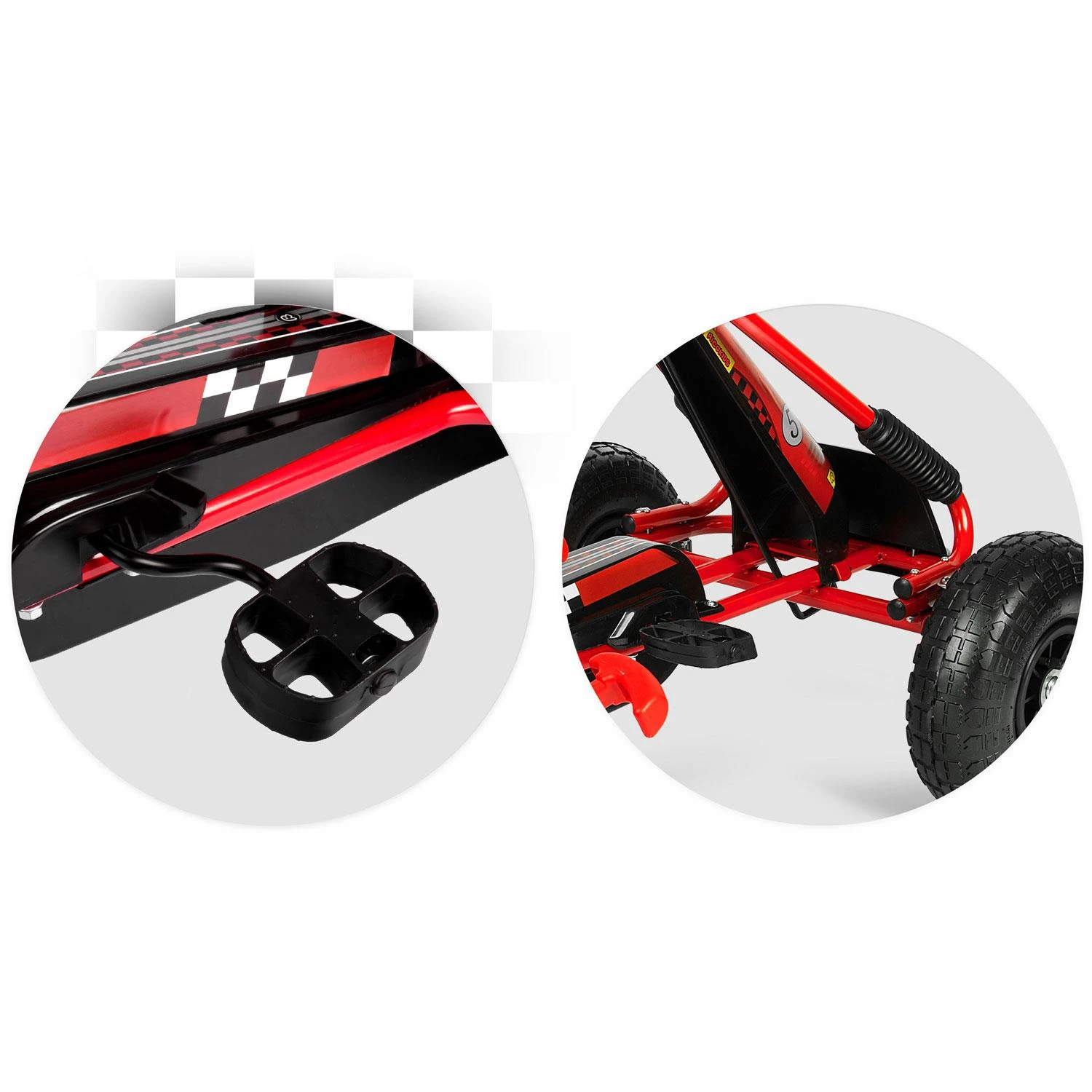 Ricokids Vaikiškas pedalinis gokartas RK-594 raudonas