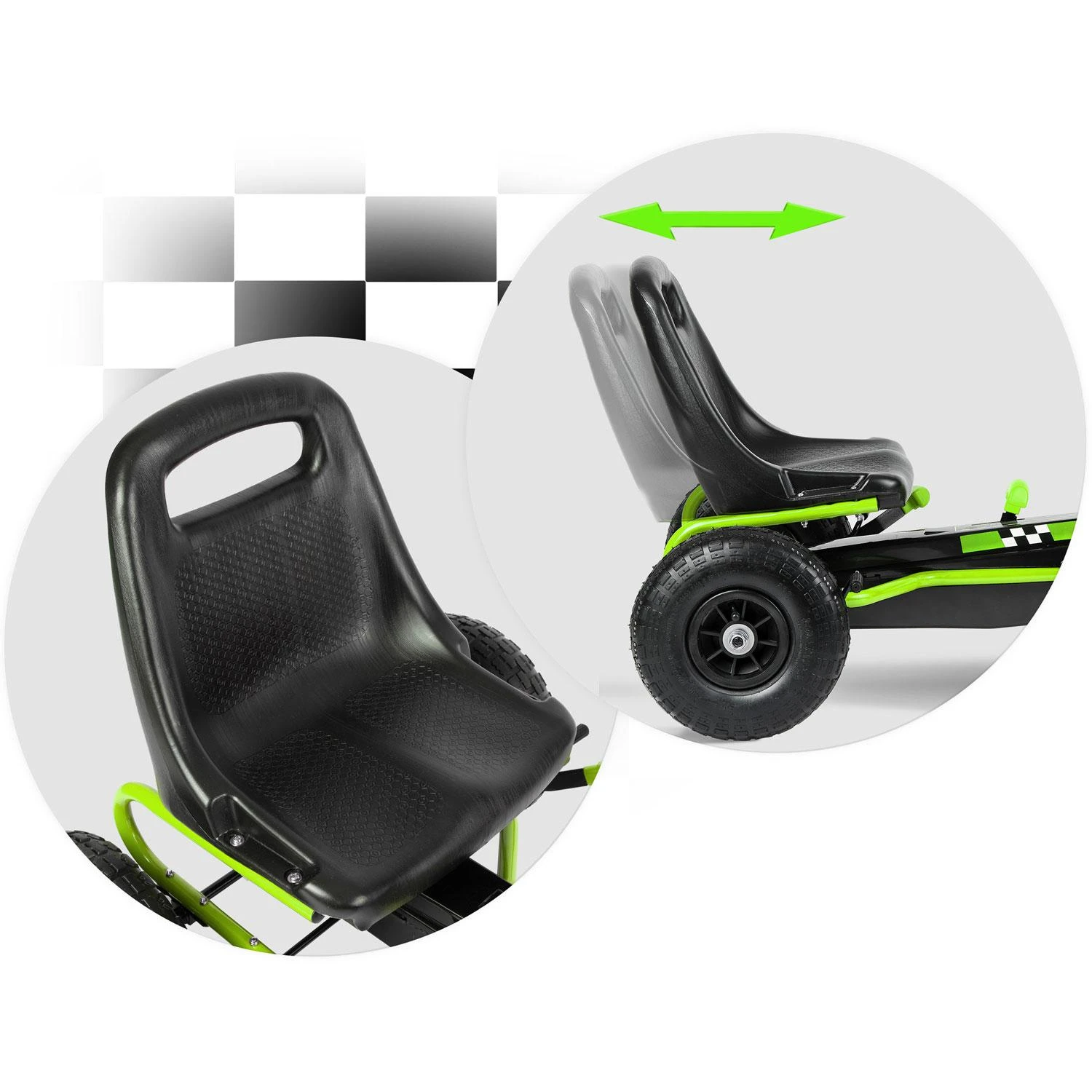 Ricokids Vaikiškas pedalinis gokartas RK-594 žalias
