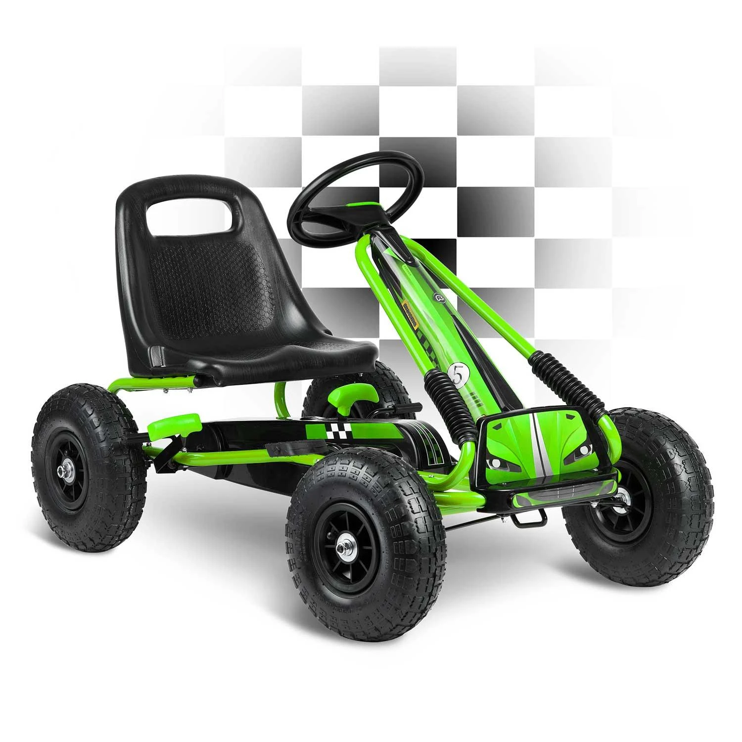Ricokids Vaikiškas pedalinis gokartas RK-594 žalias