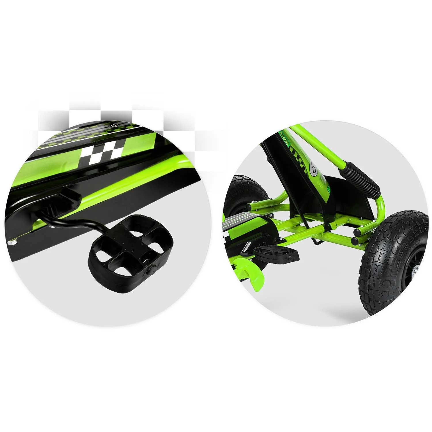Ricokids Vaikiškas pedalinis gokartas RK-594 žalias