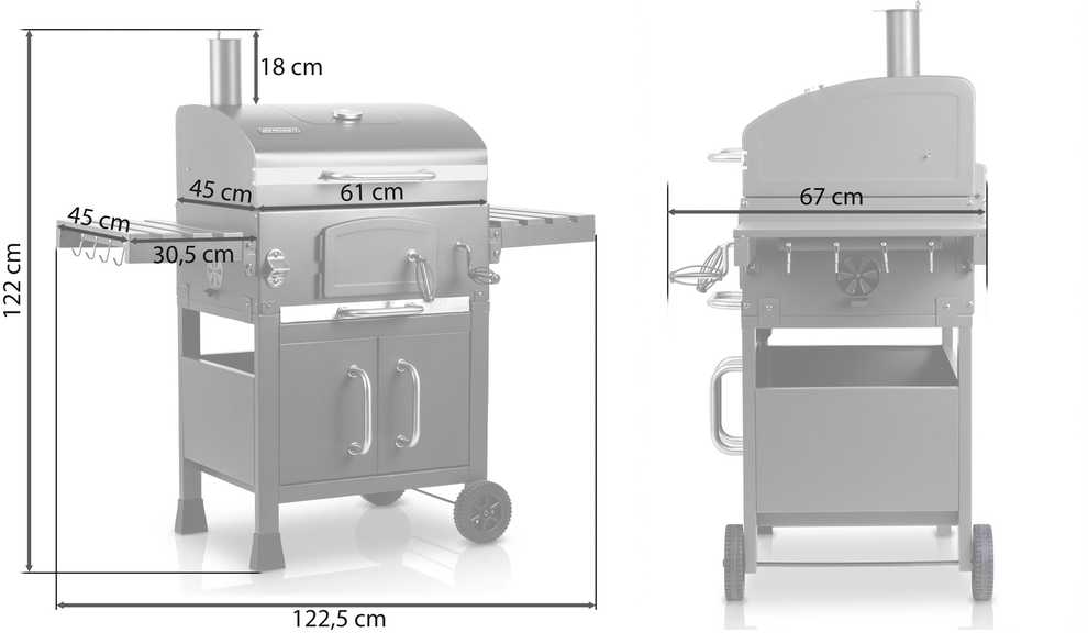 Medžio anglies grilis Berdsen BD-893