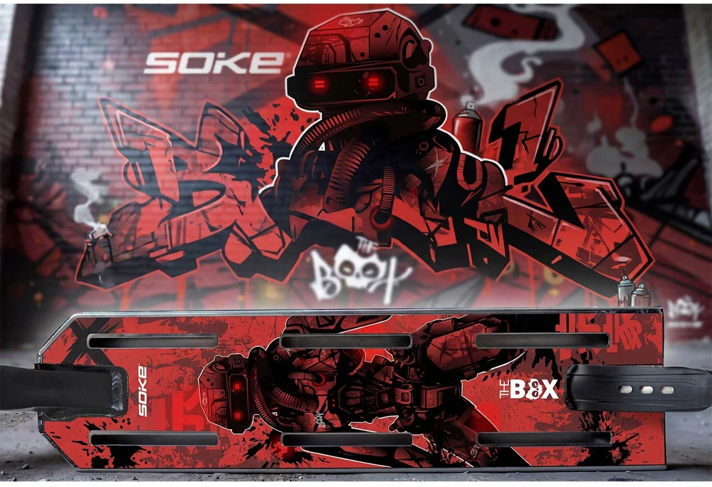 Soke Stunt Scooter Grip Tape 52x13cm Raudona Cyber