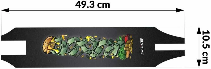 Soke Gripą dengianti švitrinio popieriaus juosta paspirtukams 49.3x10.5cm McCash