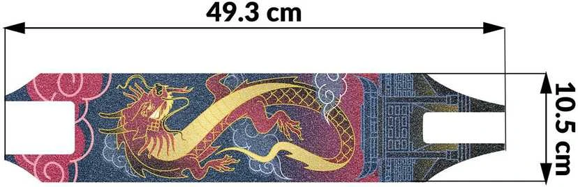 Rankenos juostos švitrinis popierius, skirtas Pro paspirtukui - Dragon