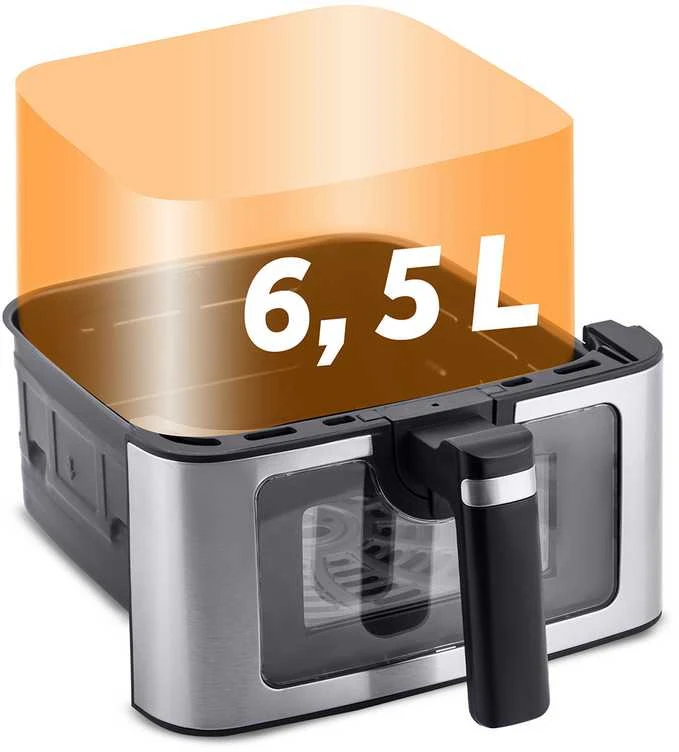 Bealiejė gruzdintuvė Berdsen BD-655, 6,5 l, 1700 W, juoda
