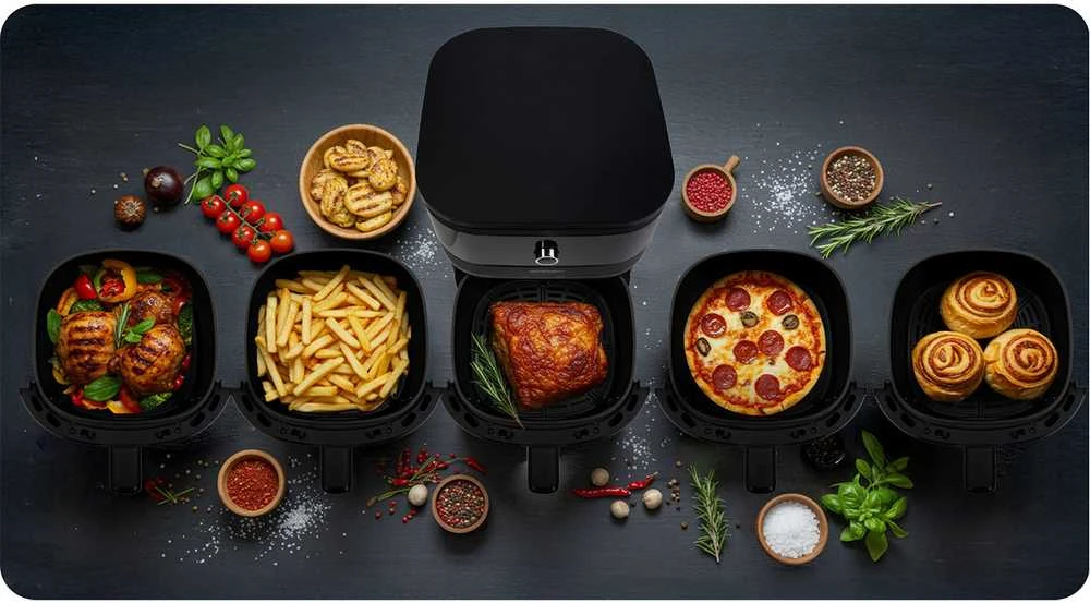 Belaidė juoda gruzdintuvė Berdsen BD-661 Air Fryer