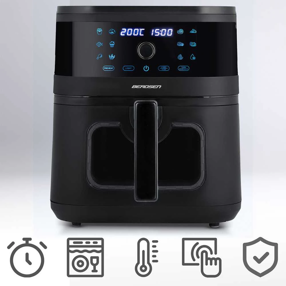 Belaidė juoda gruzdintuvė Berdsen BD-661 Air Fryer