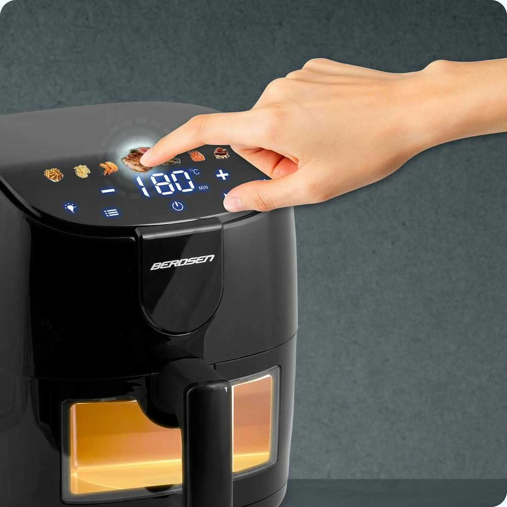 Berdsen BD-658 juoda 4 l bealiejė oro gruzdintuvė 1500 W