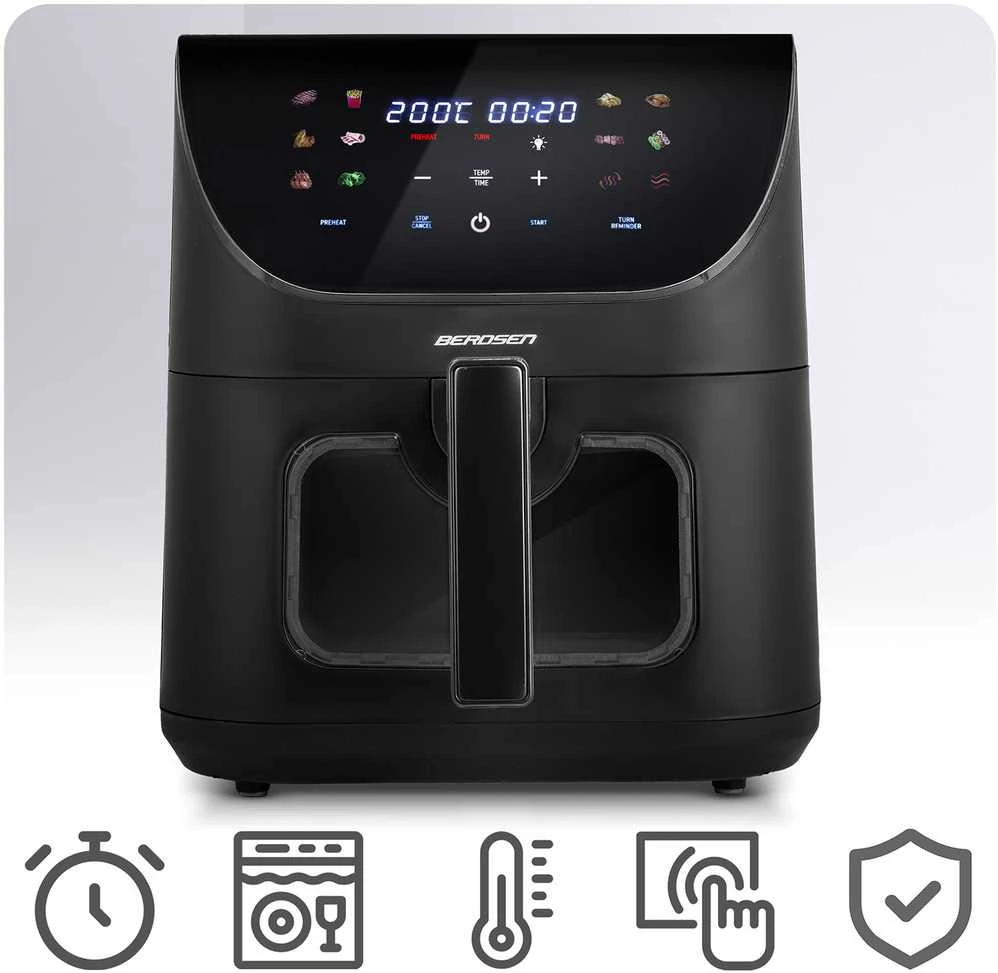 Belaidė juoda gruzdintuvė Berdsen BD-660 Air Fryer