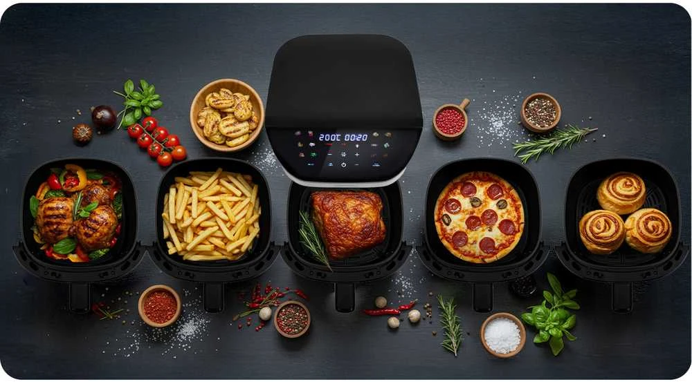Bealiejė gruzdintuvė Berdsen BD-659, 8 l, 1700 W, sidabrinės spalvos