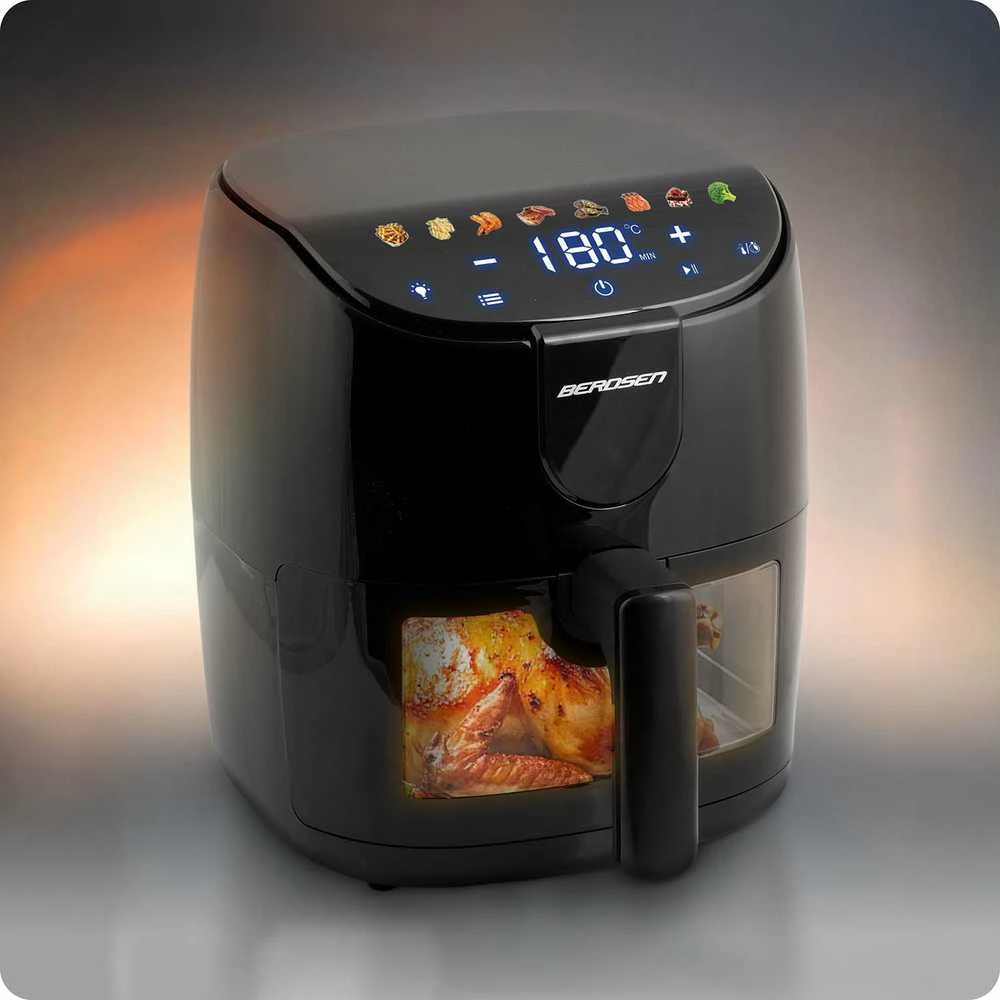 Berdsen BD-658 juoda 4 l bealiejė oro gruzdintuvė 1500 W