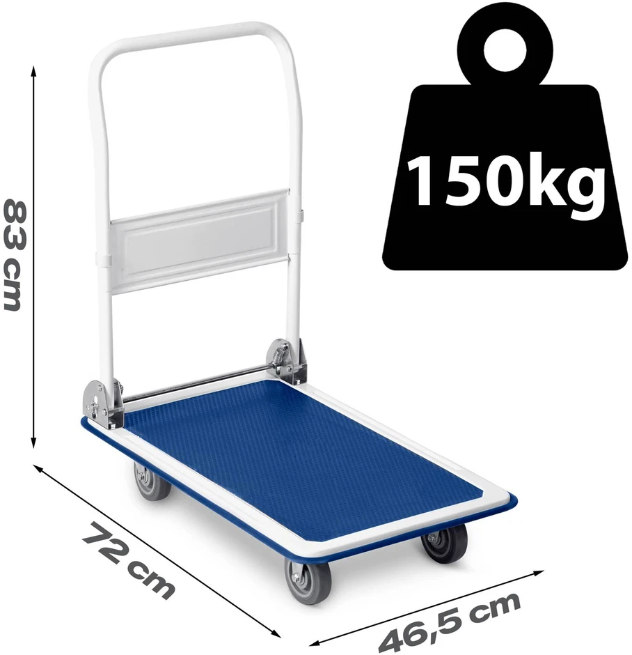 Humberg Baltai mėlynas rankinis transportavimo vežimėlis HM-505