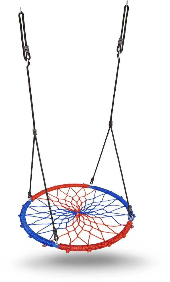 Neo-Sport Sūpynės lizdo formos SWINGO 95 cm mėlynos ir raudonos spalvos