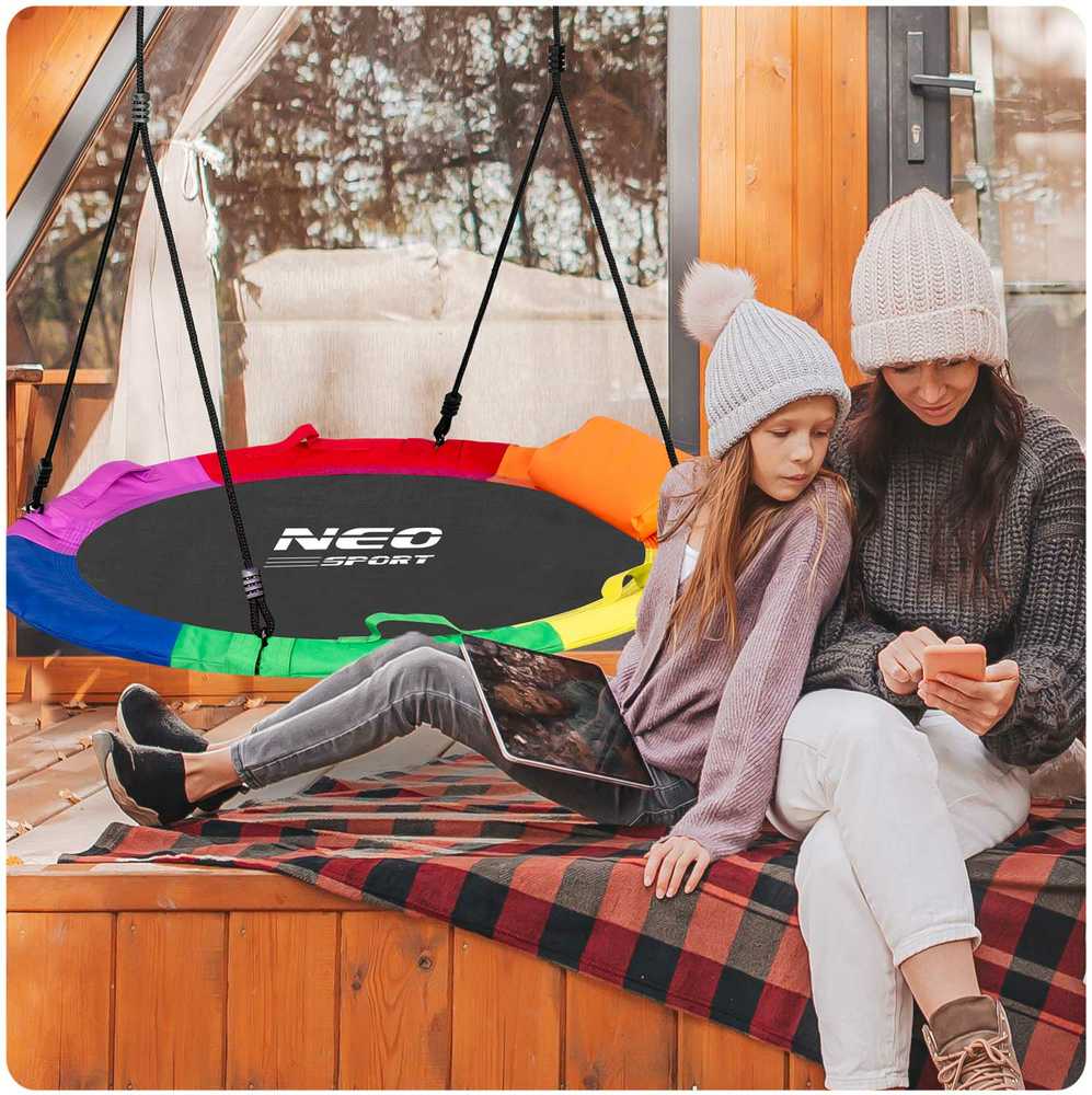 Neo-Sport Swingo XXL Vaikiškos sūpynės, įvairiaspalvės, 95 cm