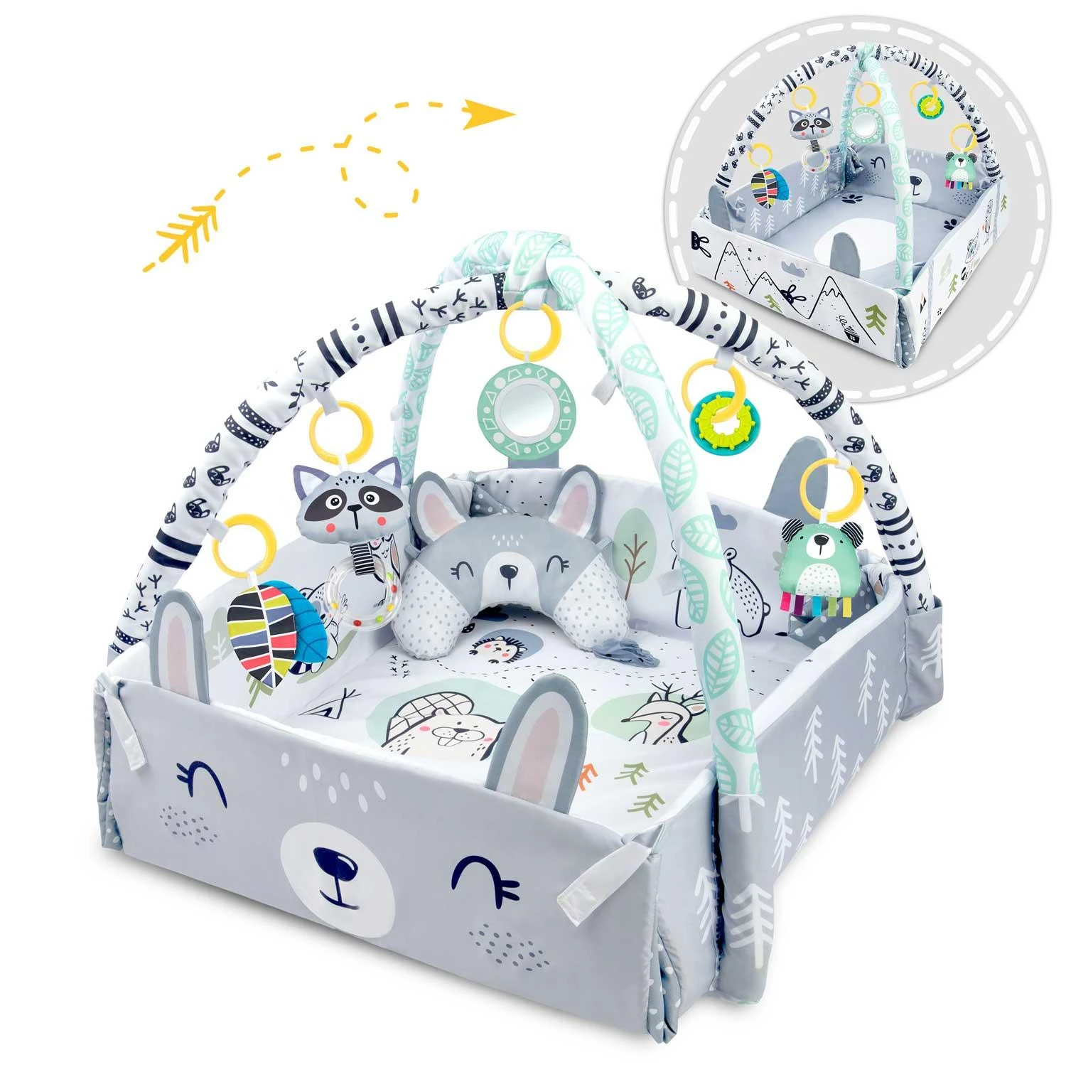 Lavinamasis kilimėlis Ricokids Triušis, 110 x 100 cm