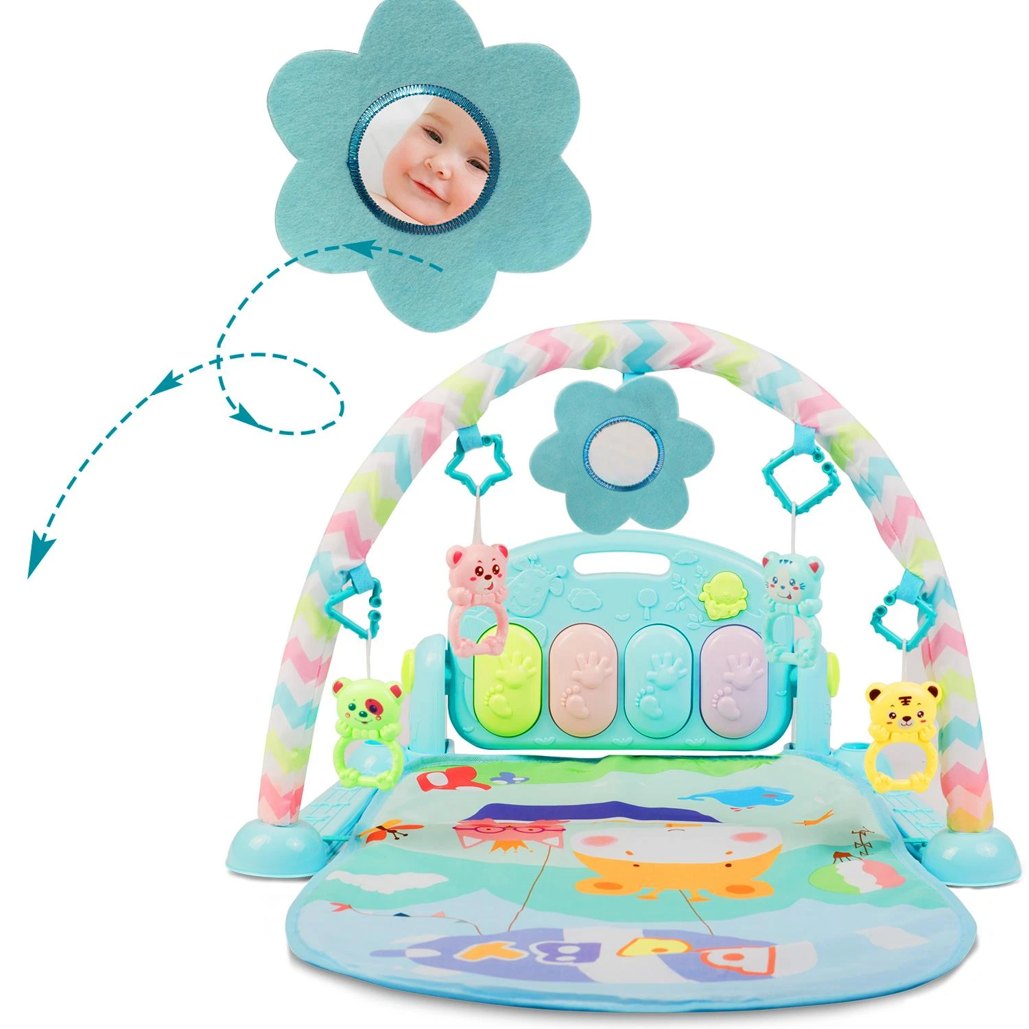 Interaktyvus edukacinis kilimėlis „Ricokids“ su pianinu – 7314
