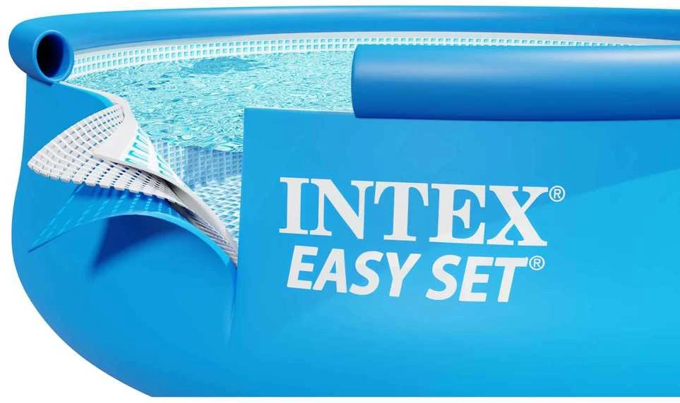 Intex Pripučiamas baseinas, stačiakampis šeimos baseinas, lengvai pastatomas baseinas, 244x61cm baseinas, vasaros sodo baseinas