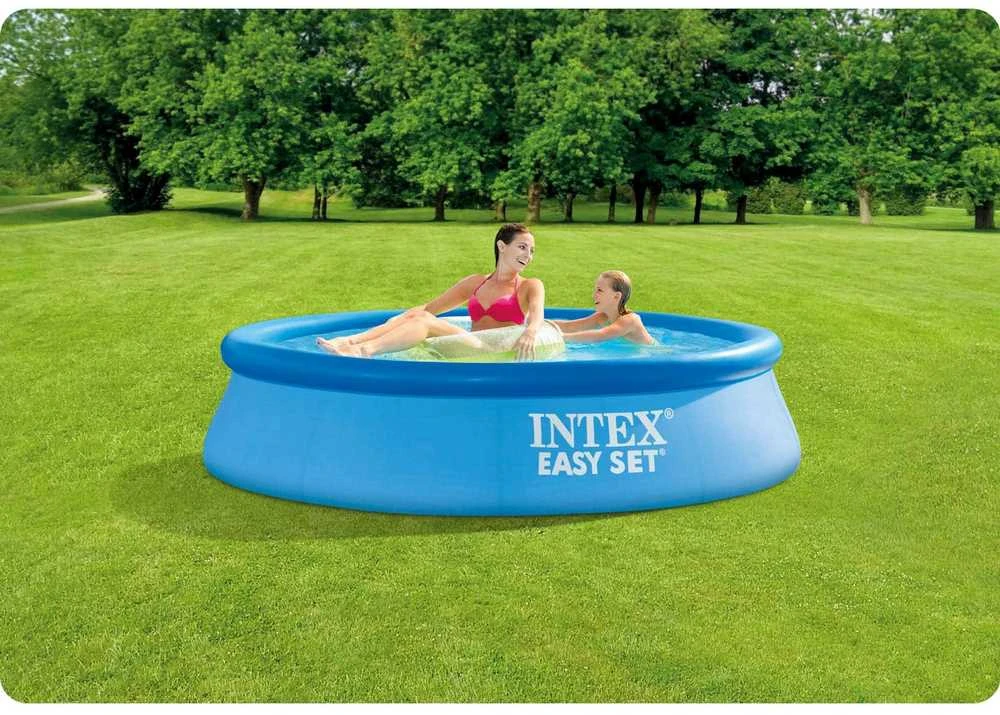 Intex Pripučiamas baseinas, stačiakampis šeimos baseinas, lengvai pastatomas baseinas, 244x61cm baseinas, vasaros sodo baseinas