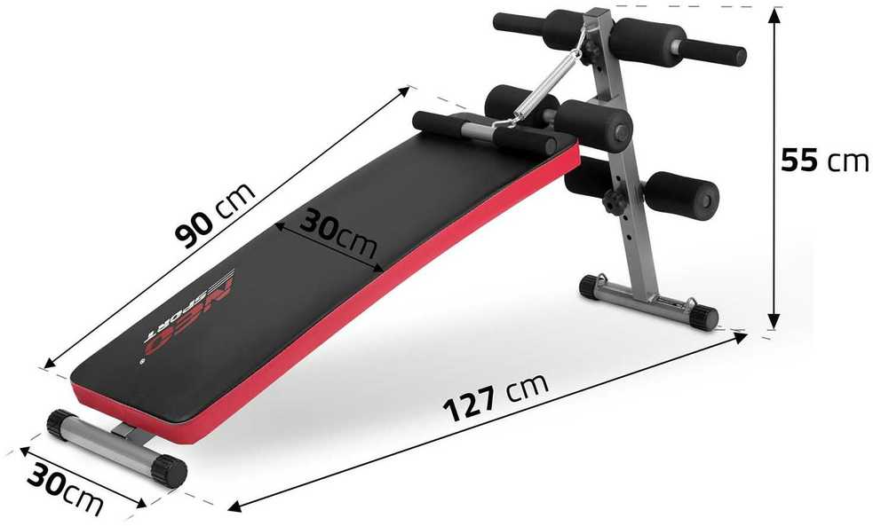 Nuožulnus mankštos suoliukas su „Neo-Sport NS-210“ plėtimo įrankiu