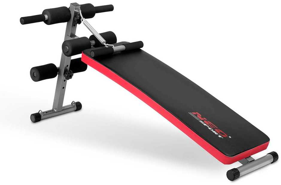 Nuožulnus mankštos suoliukas su „Neo-Sport NS-210“ plėtimo įrankiu