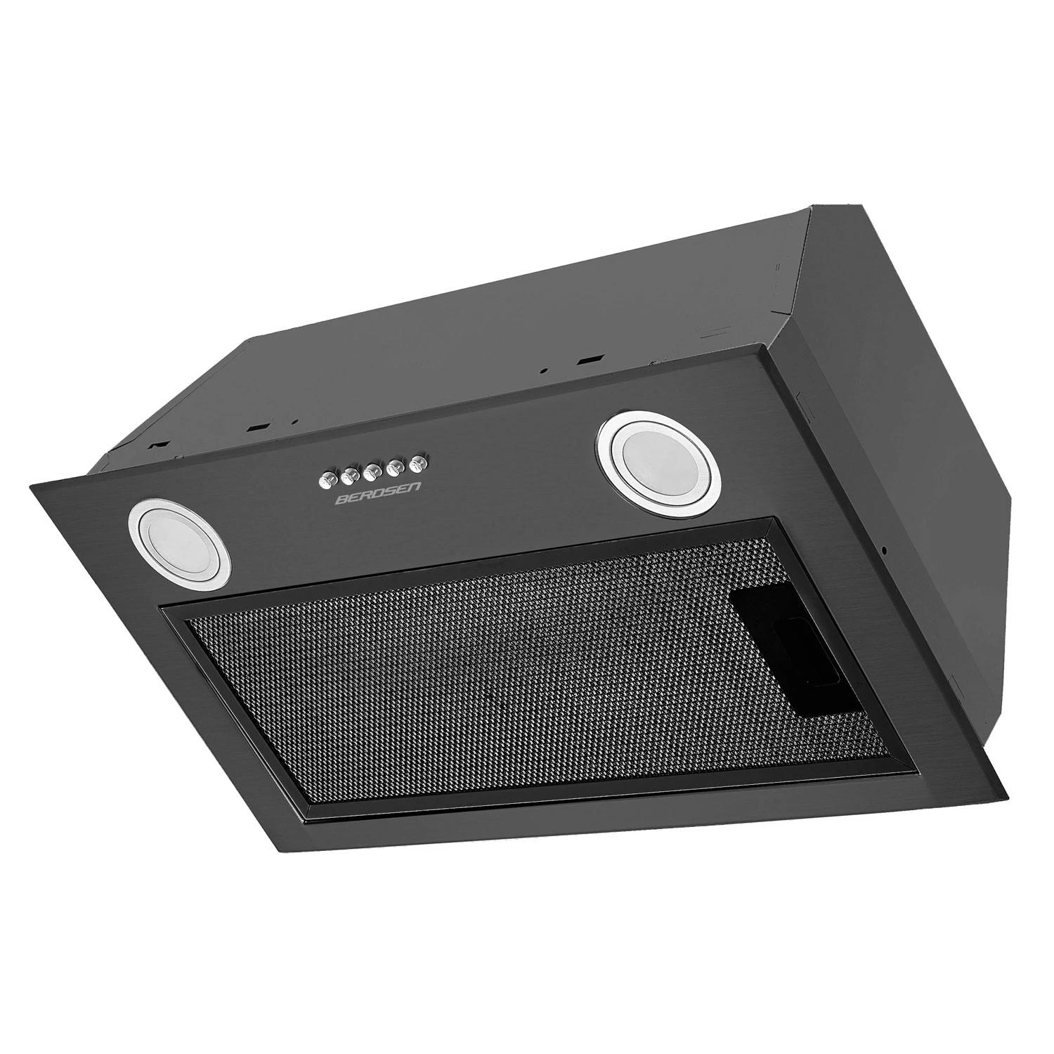 Berdsen Juodas 60 cm virtuvinis po spintelės montuojamas gartraukis BE-50