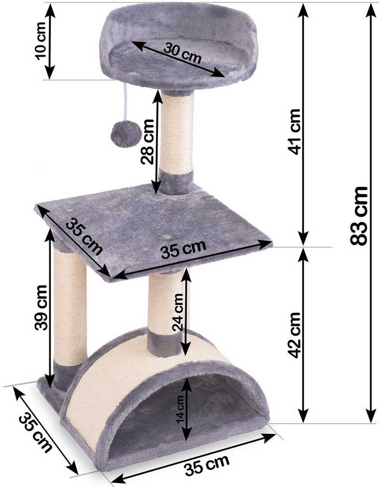 Katės draskyklė 83 cm DR-255 Pethaus su pele