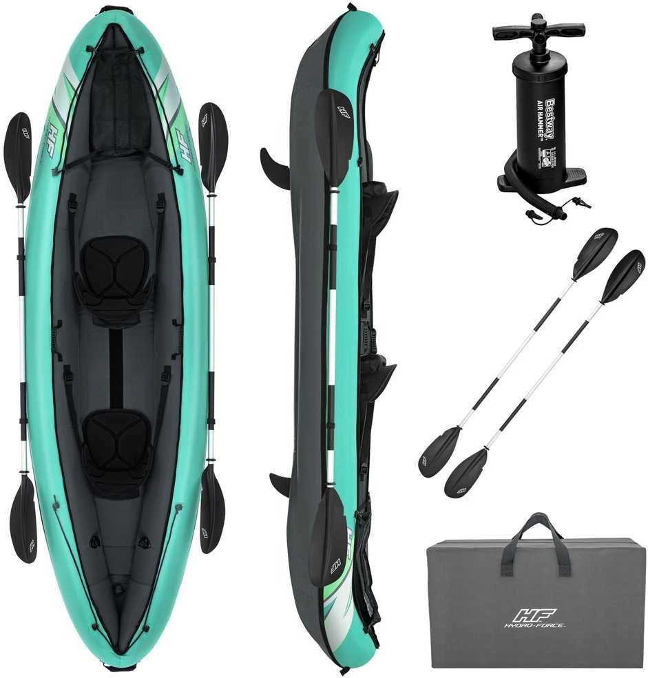 Bestway 2 asmenų kayak Ventura Elite X2 pripučiama valtis Hydro Force irklas 65052